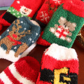 chaussettes duveteuses chaussettes de Noël antidérapantes